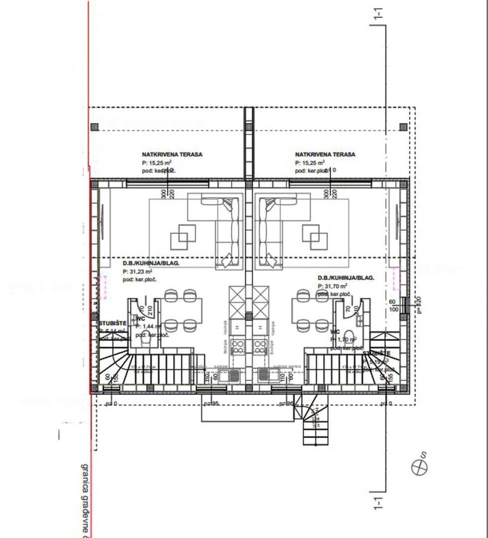 Uvala Soline, novogradnja, dvoetažni apartma z razgledom