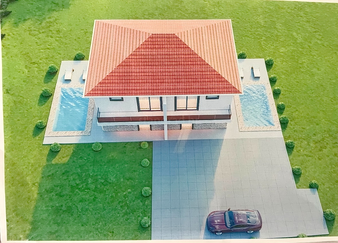 Malinska, nova polpritlična hiša z bazenom na odlični lokaciji!