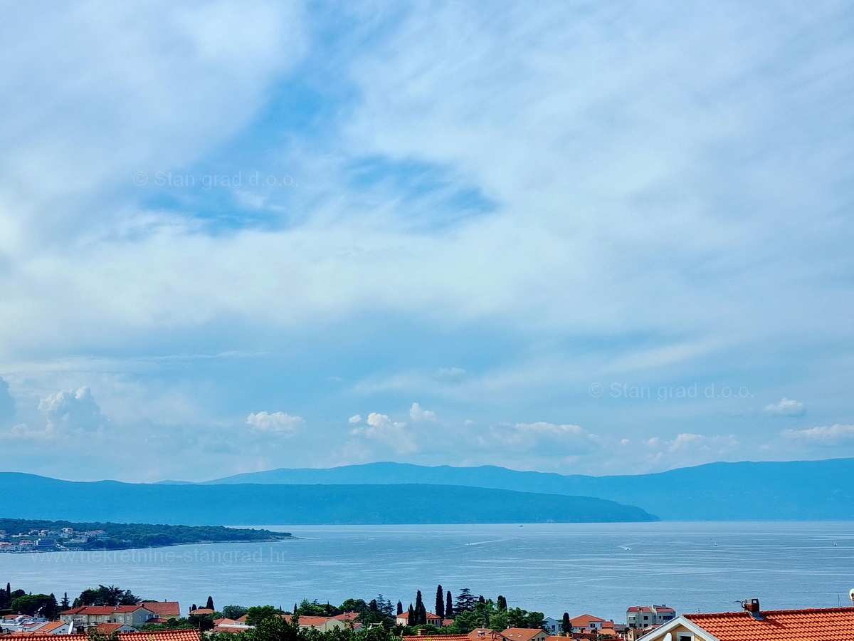 Otok Krk, Malinska, penthouse v novogradnji s pogledom na morje, prodaja!