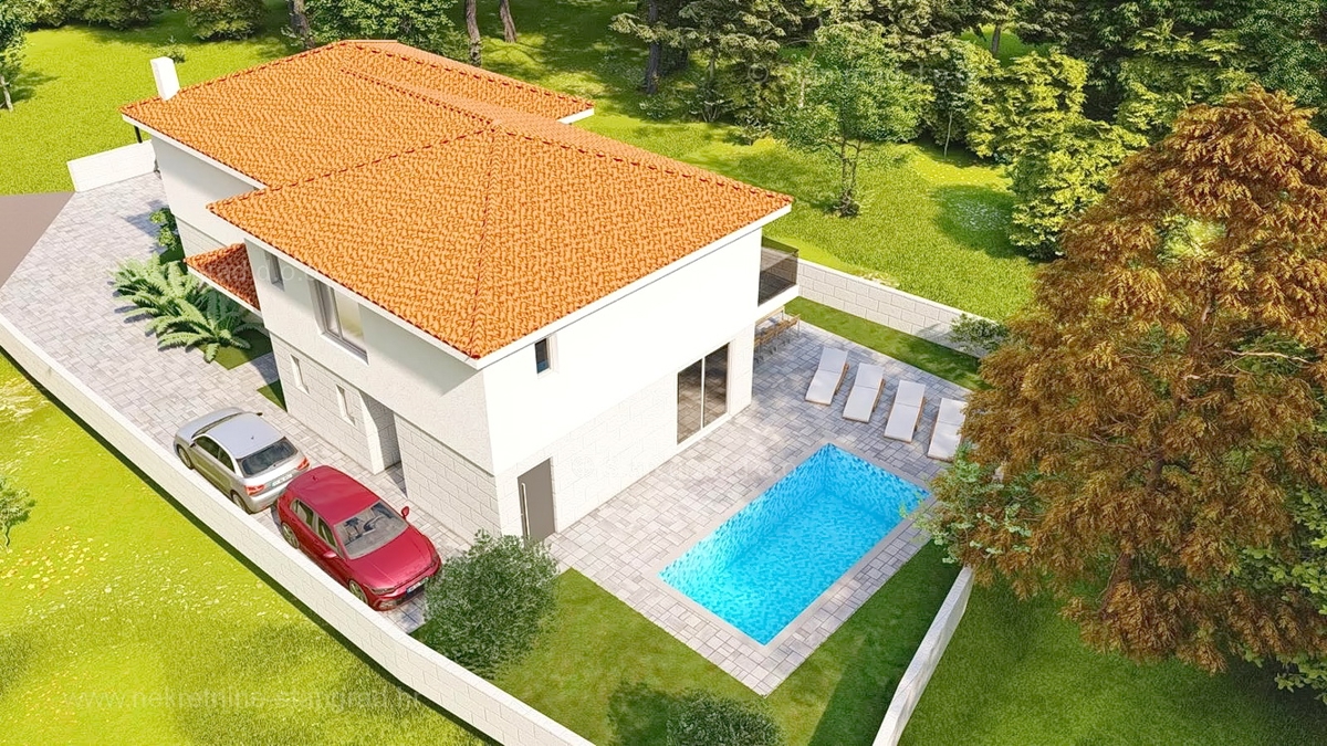 Uvala Soline, nov dvojček z vrtom in bazenom!