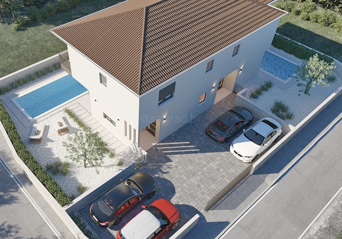 Okolica Malinske, dvojček z bazenom na mirni lokaciji!