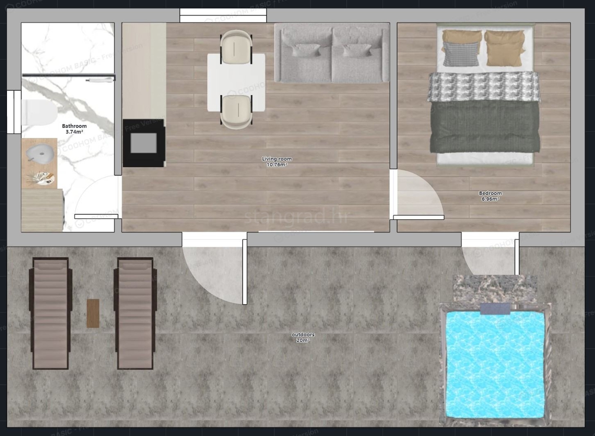 Baška, zazidljivo zemljišče z manjšo hišo na mirni lokaciji!