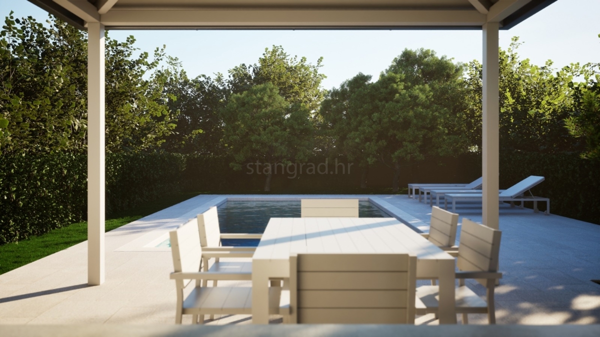 Šilo, novo stanovanje z bazenom, 100 m od morja!