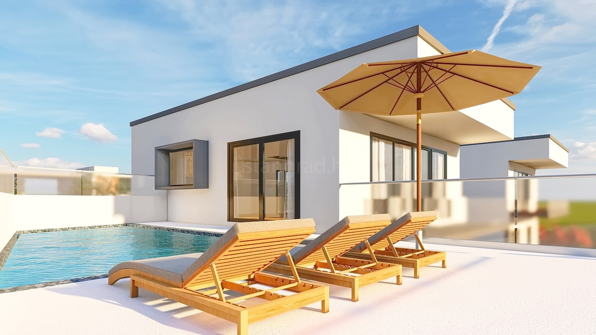 Krk, okolica, nova luksuzna vila s čudovitim razgledom!