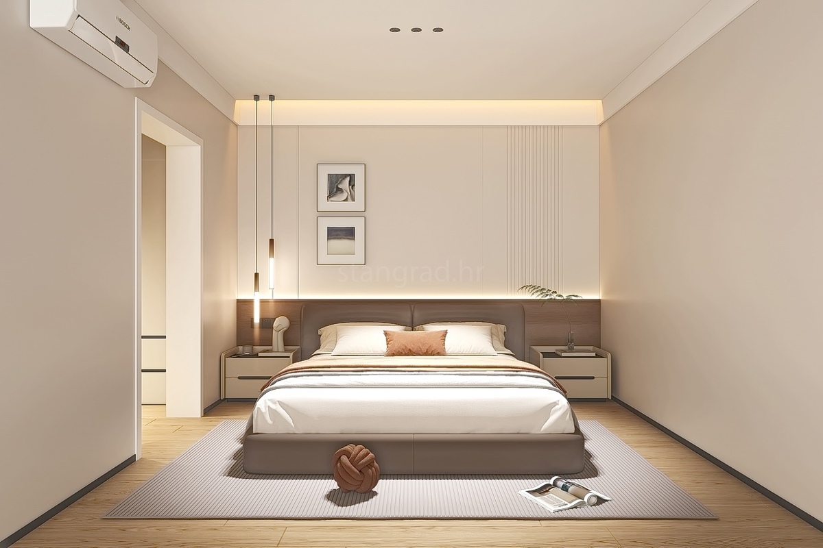 Krk, okolica, novogradnja, moderna hiša z bazenom in razgledom