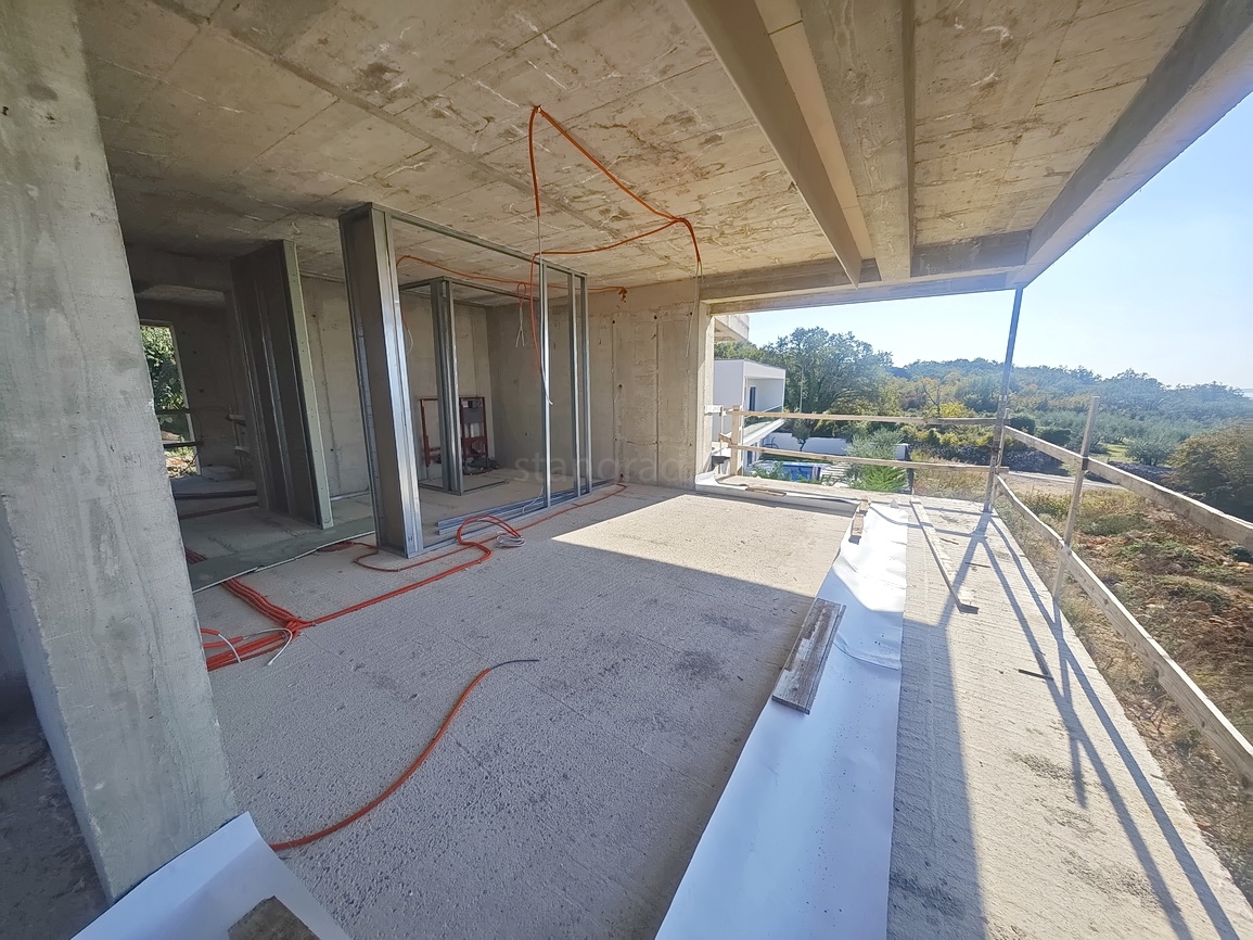 Okolica Krka, moderna hiša z odprtim pogledom na morje!