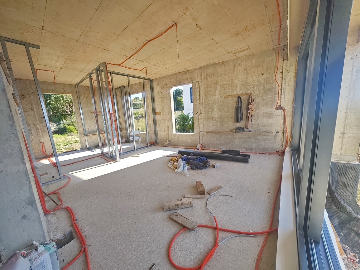 Okolica Krka, moderna hiša z odprtim pogledom na morje!