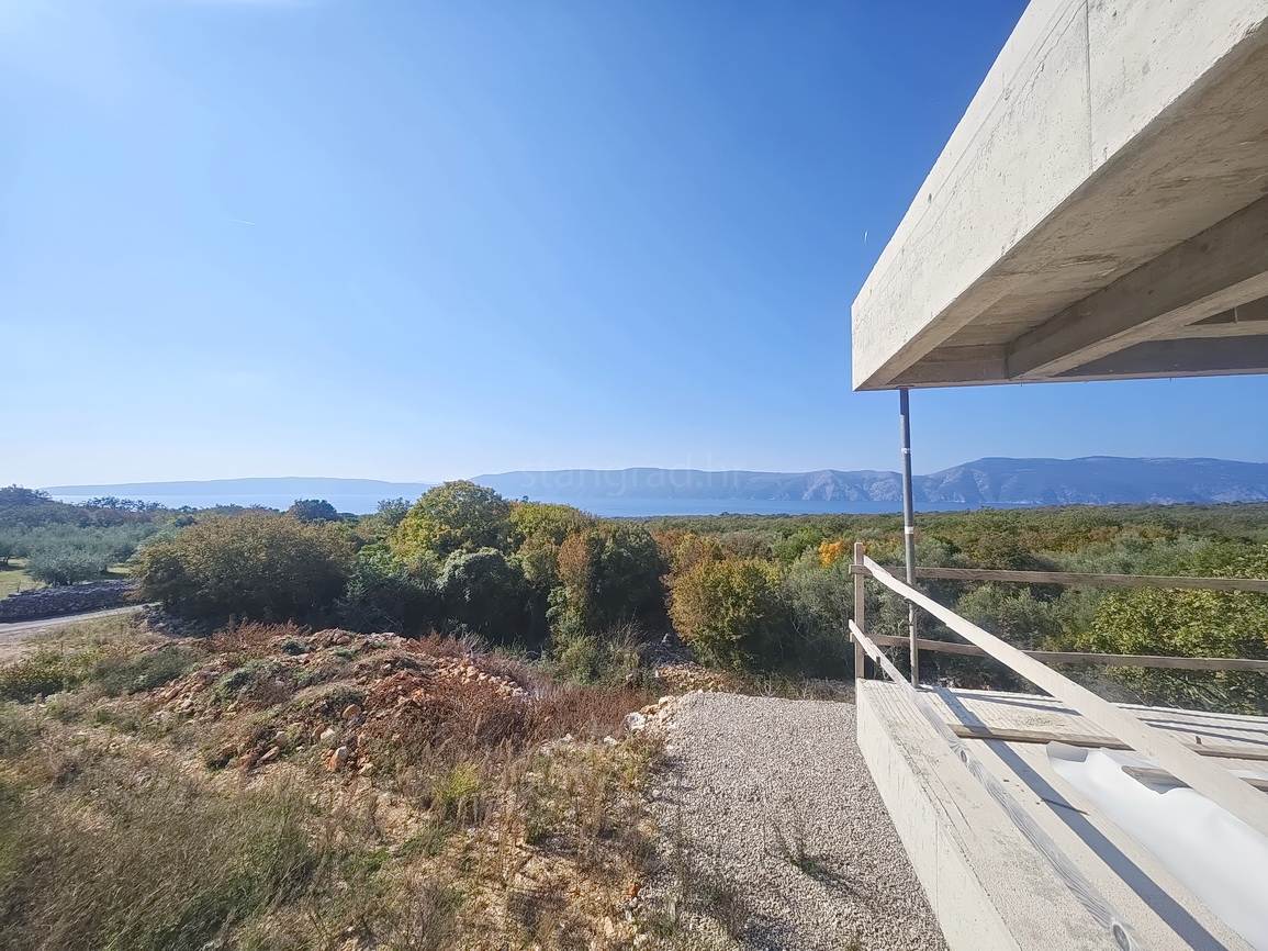 Okolica Krka, moderna hiša z odprtim pogledom na morje!