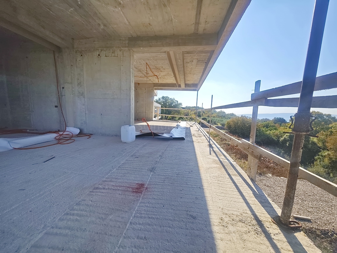 Okolica Krka, moderna hiša z odprtim pogledom na morje!