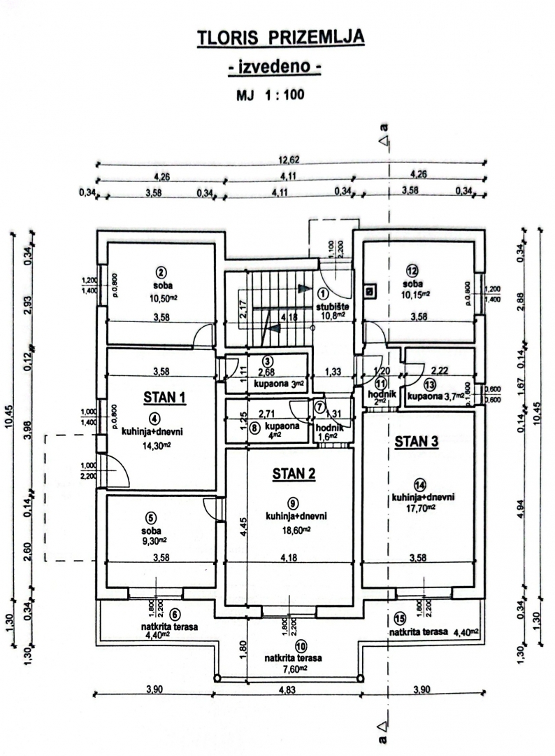 Krk, apartmajska hiša z 7 stanovanjskimi enotami blizu morja!