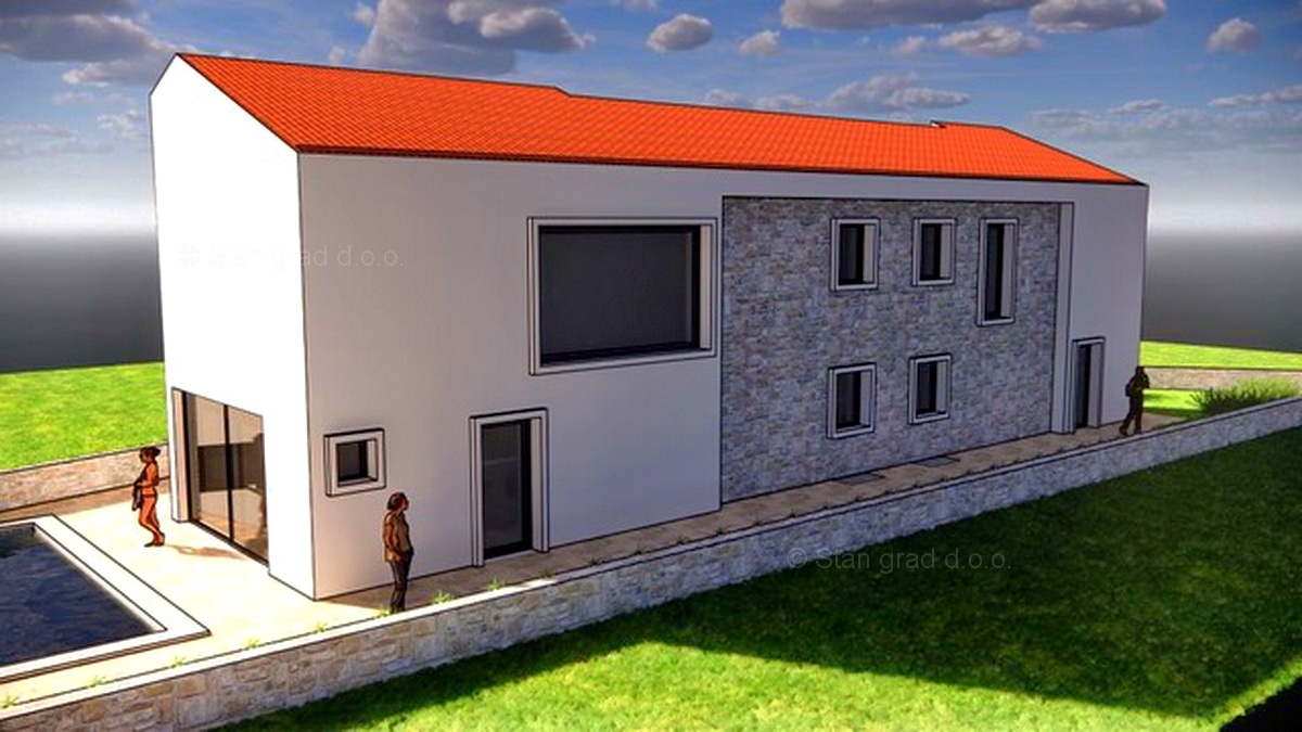 Uvala Soline, nov dvojček z bazenom, PRODAJA!