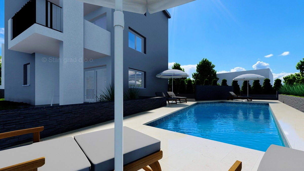 Šilo, novo stanovanje v 1. nadstropju s pogledom na morje, PRODAJA!