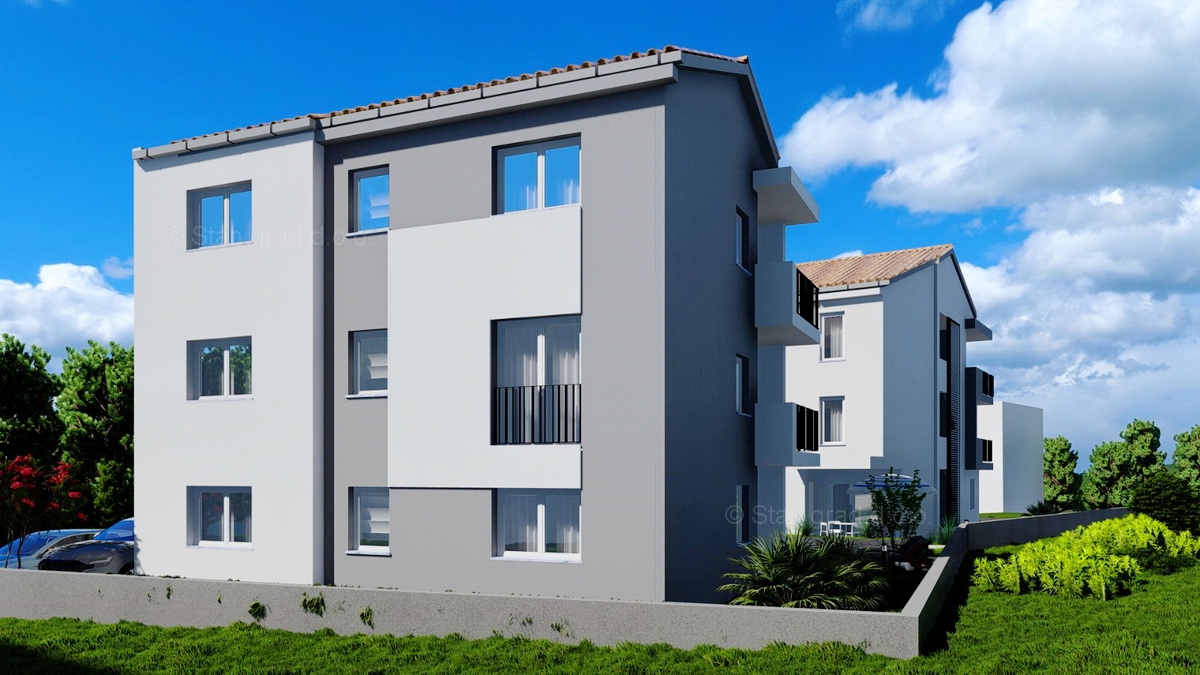 Šilo, novo stanovanje v 1. nadstropju s pogledom na morje, PRODAJA!