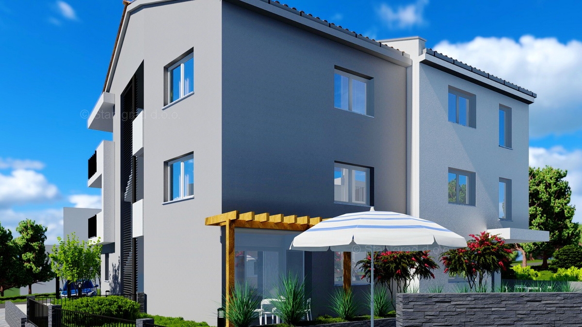 Šilo, novo stanovanje v 1. nadstropju s pogledom na morje, PRODAJA!