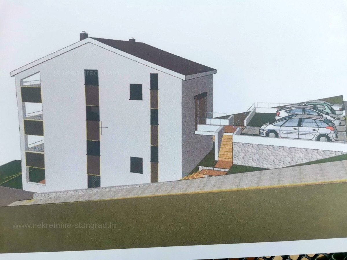 Crikvenica, okolica, novogradnja, dvoetažni apartma s pogledom na morje!