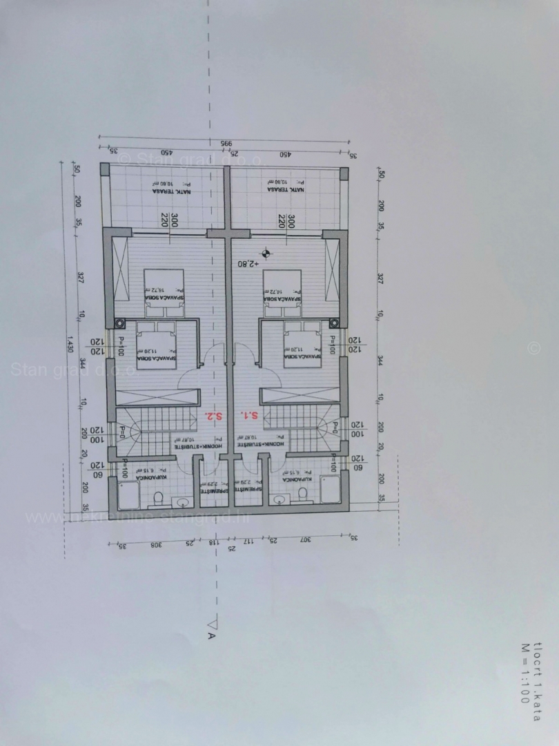 Crikvenica, okolica, novogradnja, dvoetažni apartma s pogledom na morje!