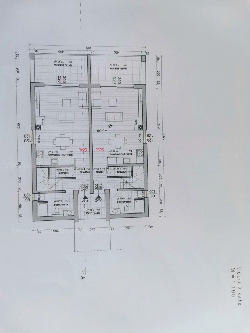 Crikvenica, okolica, novogradnja, dvoetažni apartma s pogledom na morje!