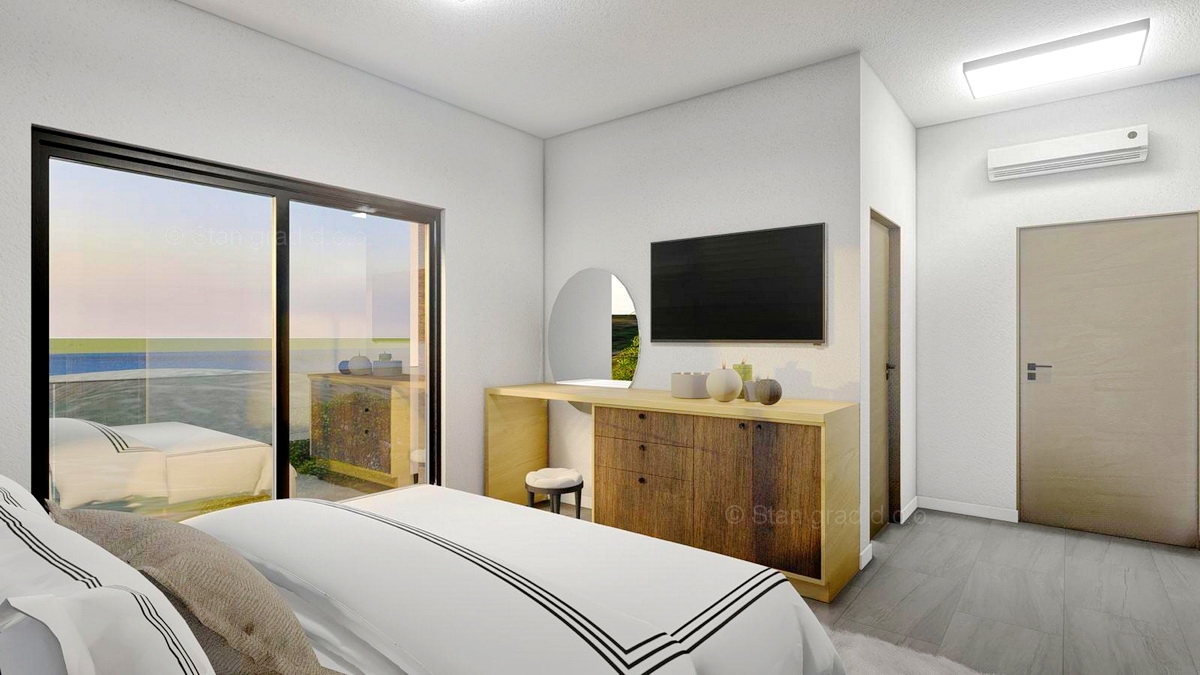 Otok Krk, Vrbnik, luksuzen apartma v 1. nadstropju z odprtim pogledom na morje!