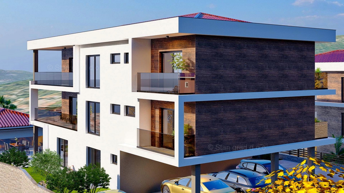 Otok Krk, Vrbnik, luksuzen apartma v 1. nadstropju z odprtim pogledom na morje!