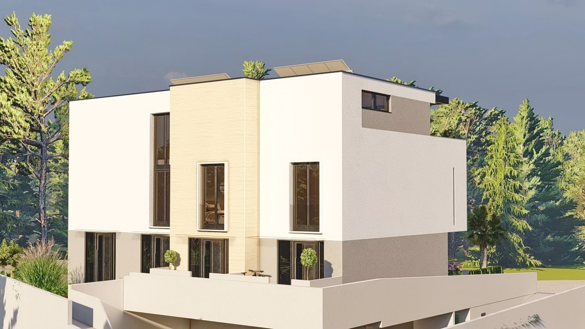 Grad Krk, stavba s štirimi apartmaji v nedokončani fazi blizu morja!