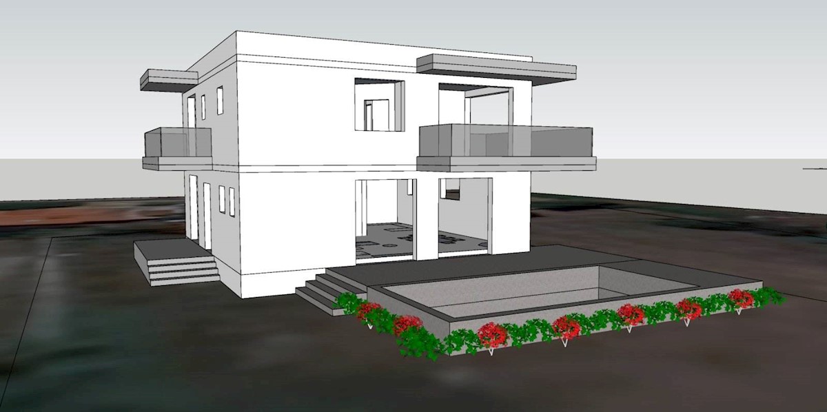 Vila v bližini Pule, 200m2, v gradnji