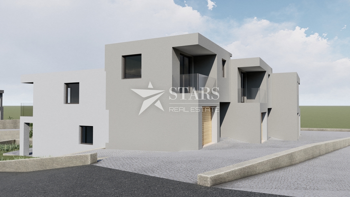 Kastav, Rubeši, vrstna hiša z garažo in pogledom na morje