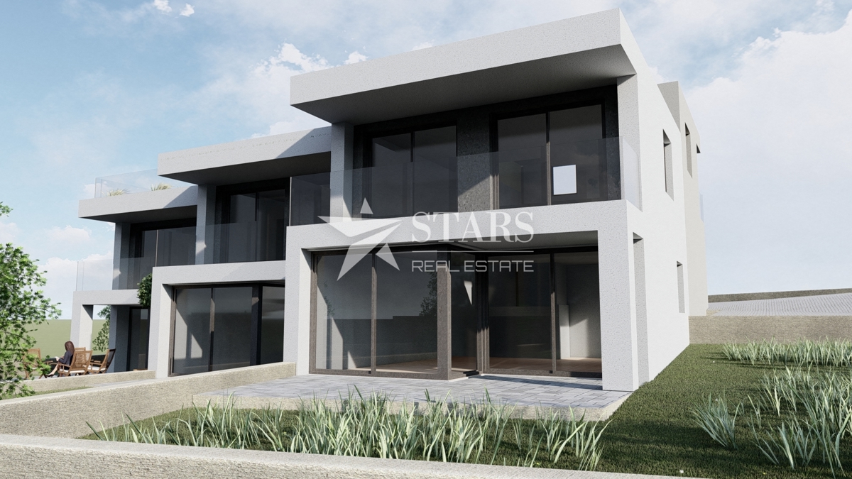 Kastav, Rubeši, vrstna hiša z garažo in pogledom na morje