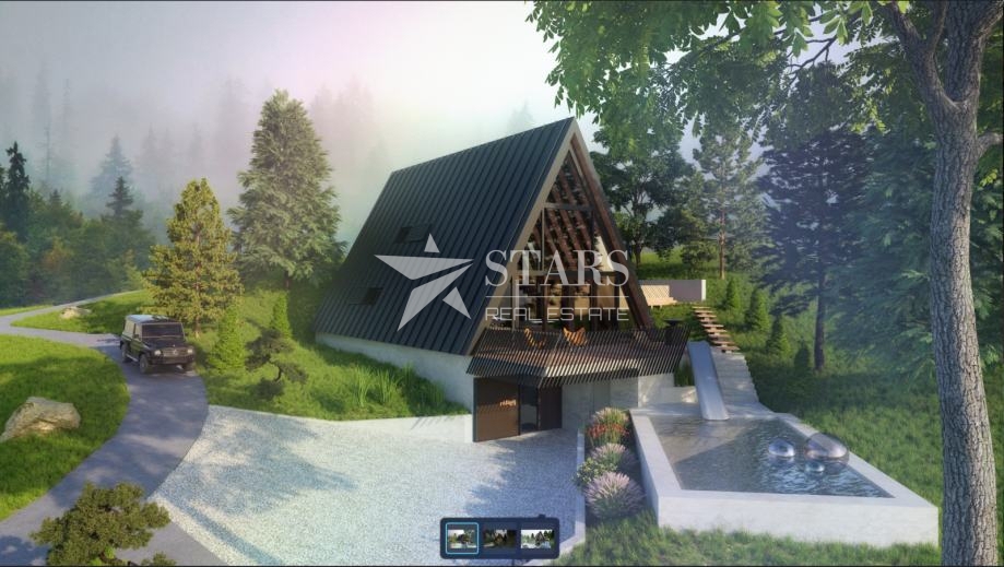 Gorski kotar, Tršće – Zazidljivo zemljišče 1.000 m² z glavnim projektom