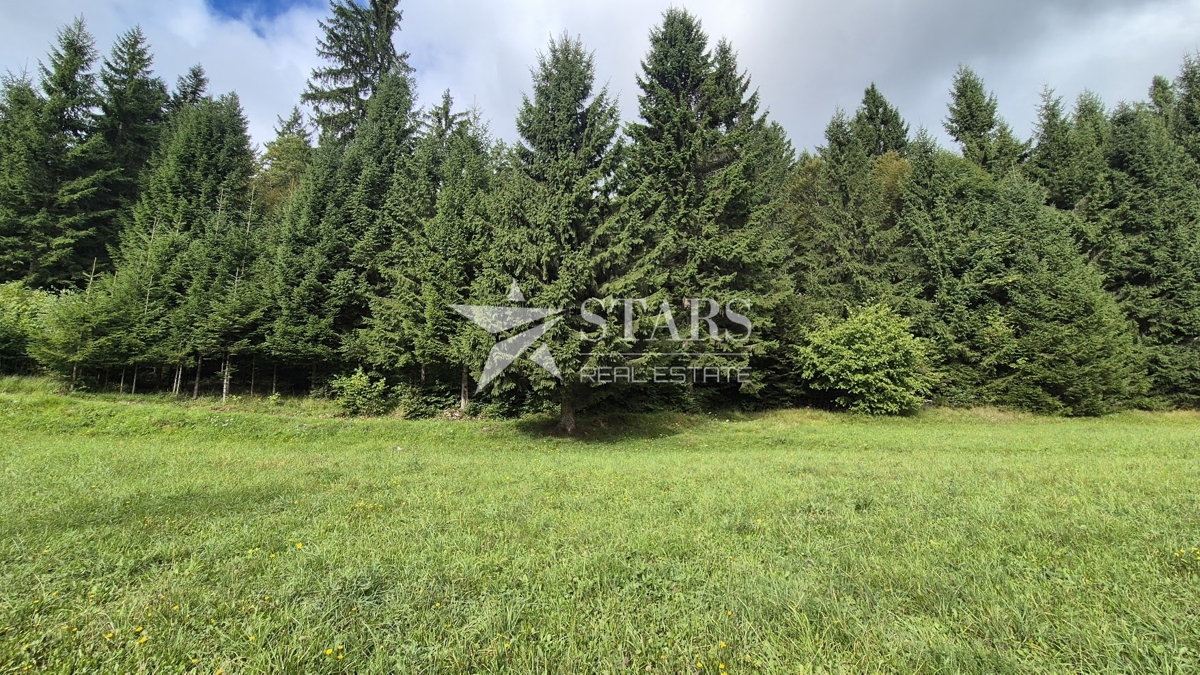 Gorski kotar, Tršće – Zazidljivo zemljišče 1.000 m² z glavnim projektom