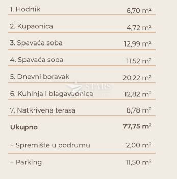 Viškovo – Saršoni, 2 sobi + dnevna soba, Novogradnja