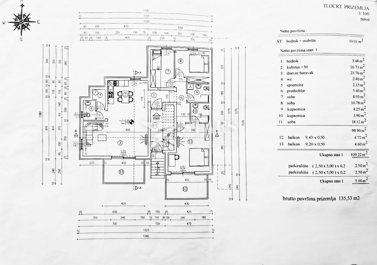 Stanovanje Podmurvice, Rijeka, 114,22m2