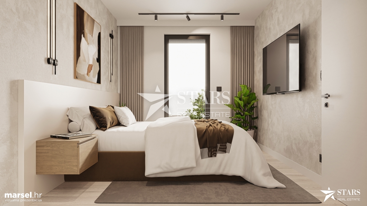 ekskluzivno, trisobno stanovanje z dnevno sobo, pritličje