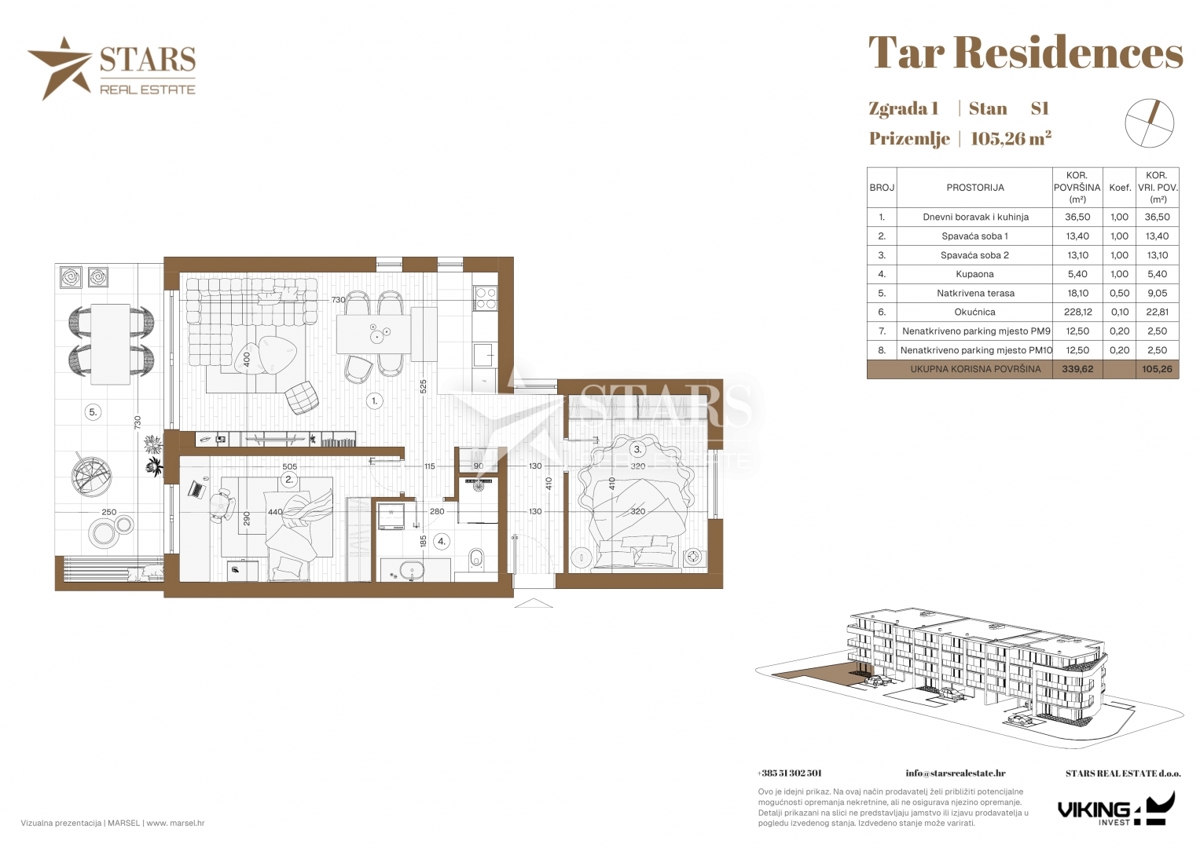 Stanovanje Tar, Tar-Vabriga, Pazinska, 105,26m2