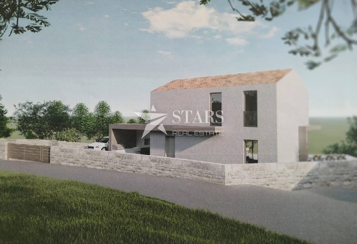 Otok Krk, Soline - Gradbeno zemljišče z gradbenim dovoljenjem in projektom
