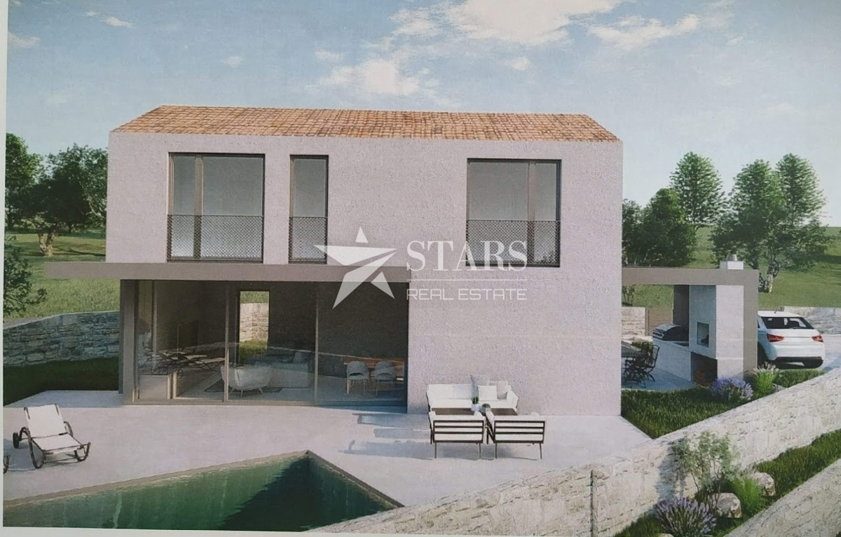 Otok Krk, Soline - Gradbeno zemljišče z gradbenim dovoljenjem in projektom