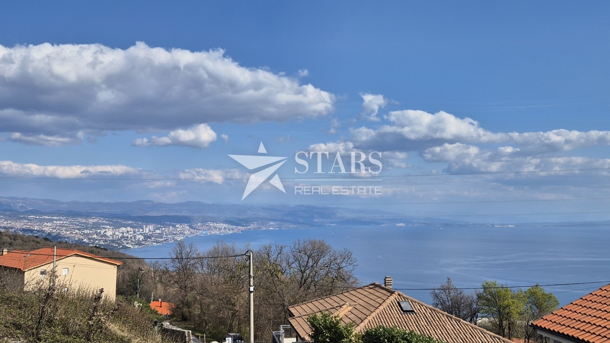 Opatija – samostojna hiša v roh-bau fazi s panoramskim pogledom na morje