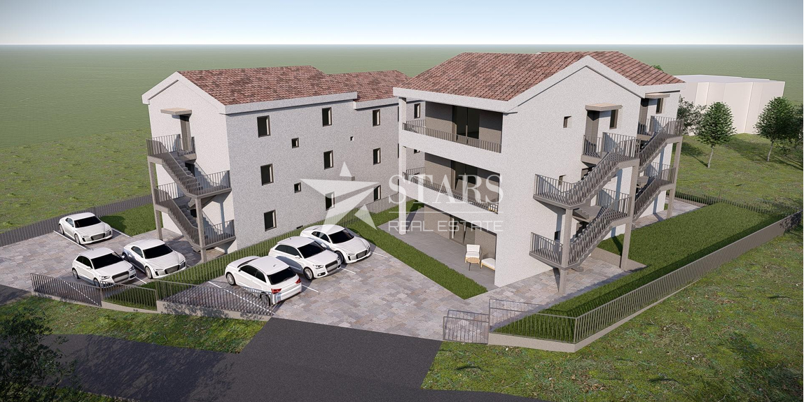 Otok Krk, Čižići, dvosobni apartma z dnevno sobo v novogradnji 
