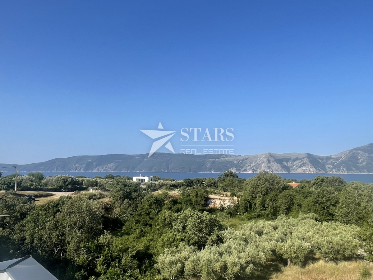 Krk, Brzac – Moderna dvojna vila z bazenom, strešno teraso in pogledom na morje