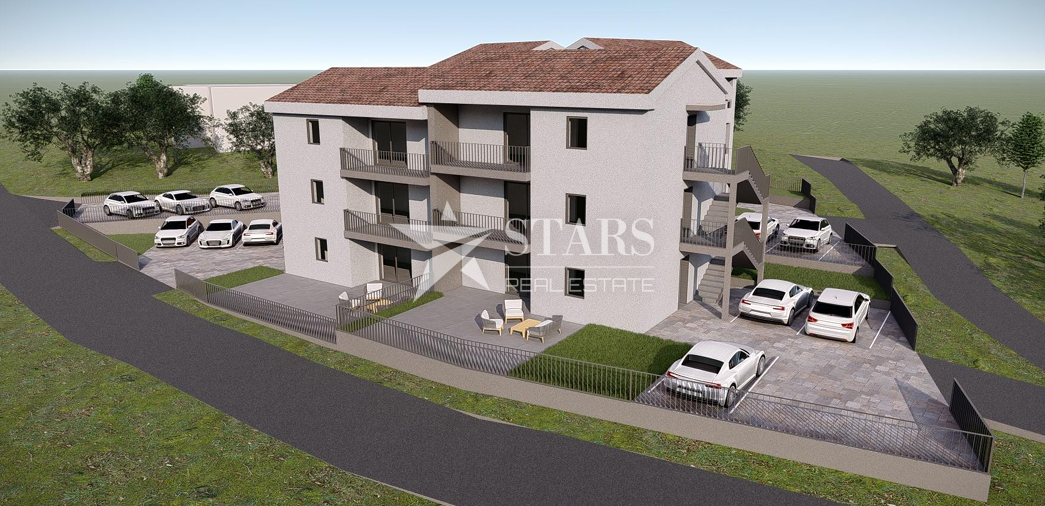 Otok Krk, Čižići, dvosobni apartma z dnevno sobo v novogradnji 