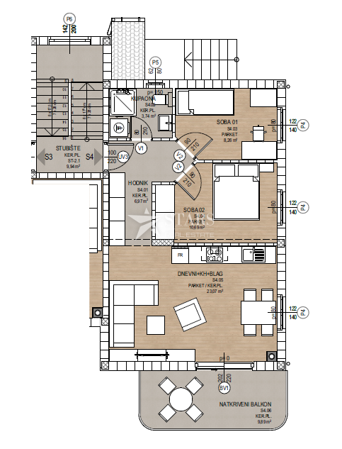Viškovo, Kosi – Nova gradnja v prvem katu, 2S+DS