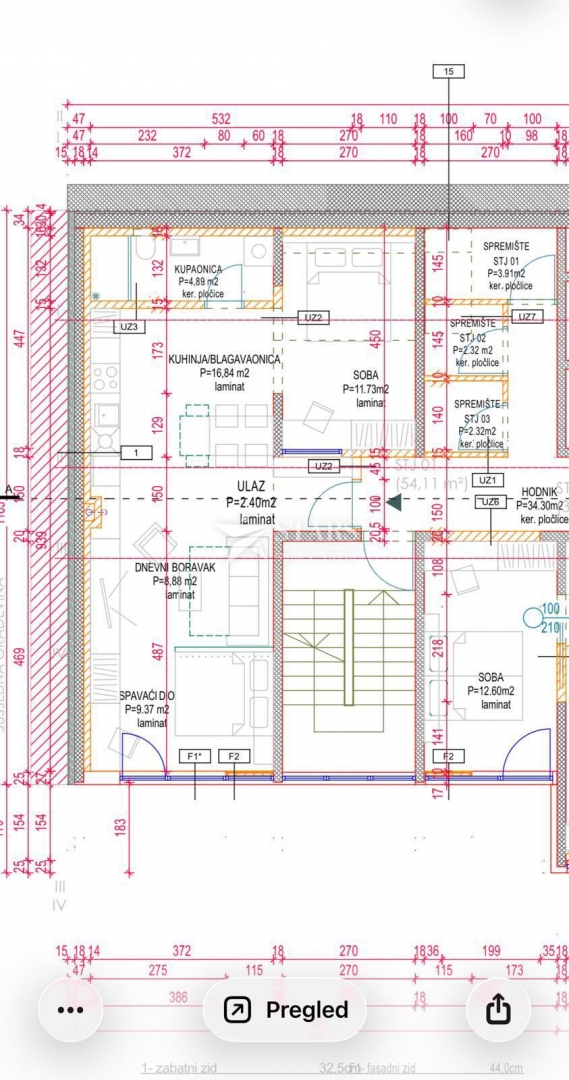 Stanovanje Belveder, Rijeka, 54m2