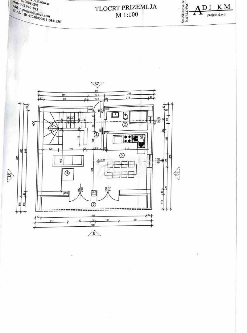 Karlovac - Zemljišče s projektom in gradbenim dovoljenjem