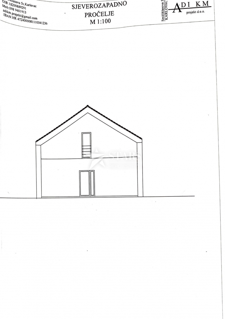 Karlovac - Zemljišče s projektom in gradbenim dovoljenjem
