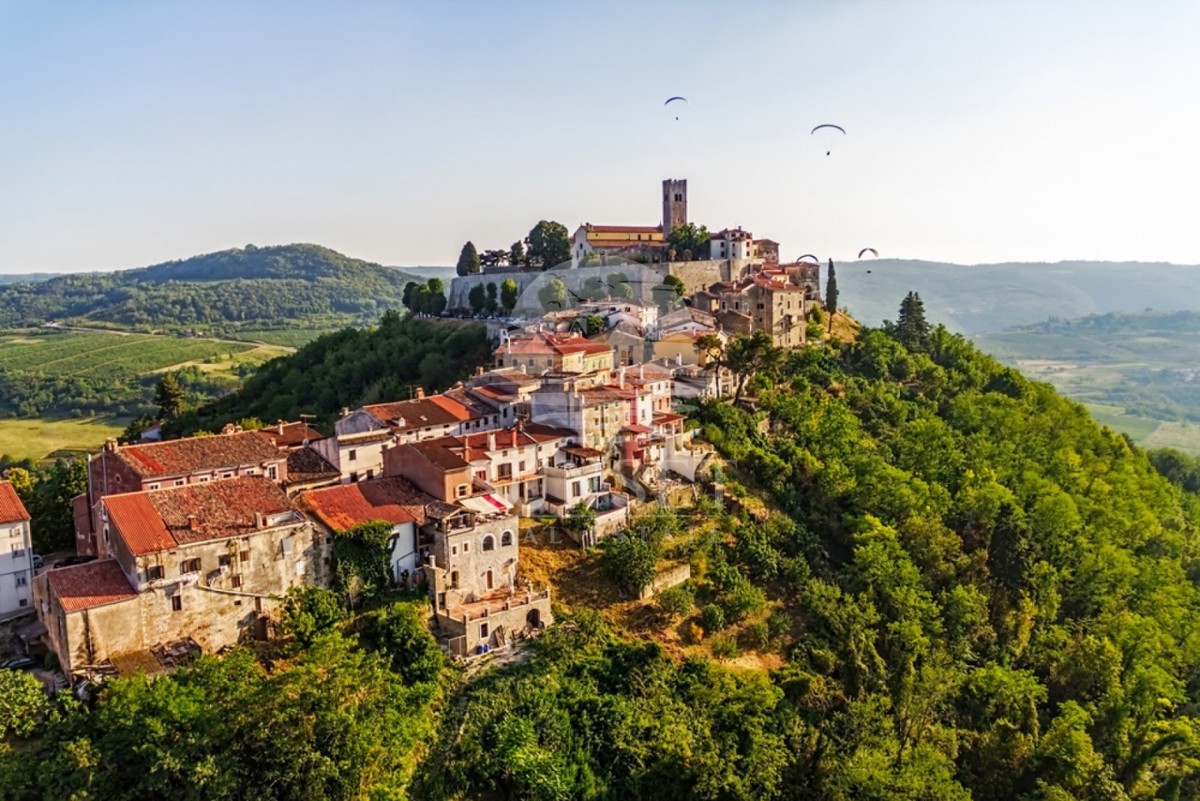 ZAZIDLJIVO ZEMLJIŠČE Z RAZGLEDOM NA MOTOVUN