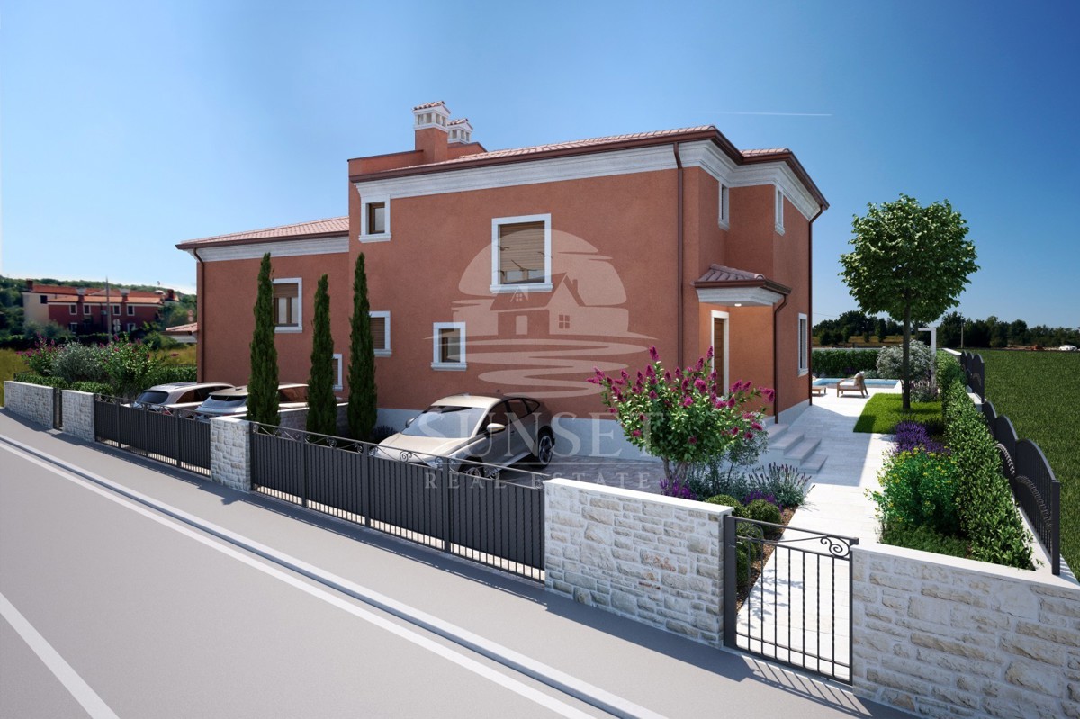 MODERNA DVOJNA HIŠA VRHUNSKE KAKOVOSTI V OKOLICI MOMJANA