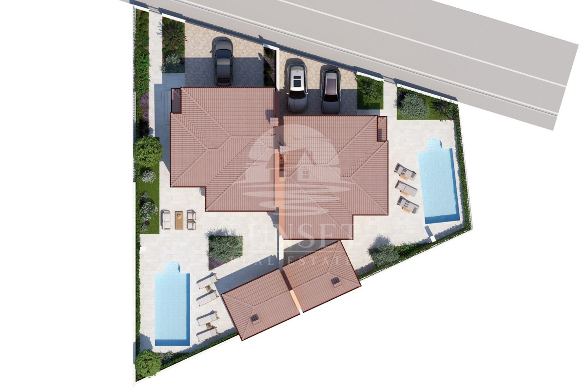 MODERNA DVOJNA HIŠA VRHUNSKE KAKOVOSTI V OKOLICI MOMJANA