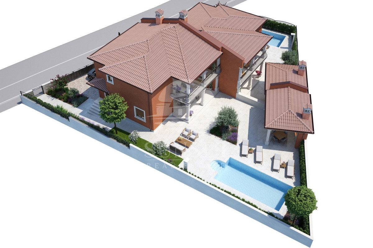 MODERNA DVOJNA HIŠA VRHUNSKE KAKOVOSTI V OKOLICI MOMJANA