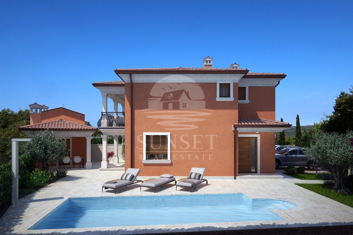 MODERNA DVOJNA HIŠA VRHUNSKE KAKOVOSTI V OKOLICI MOMJANA