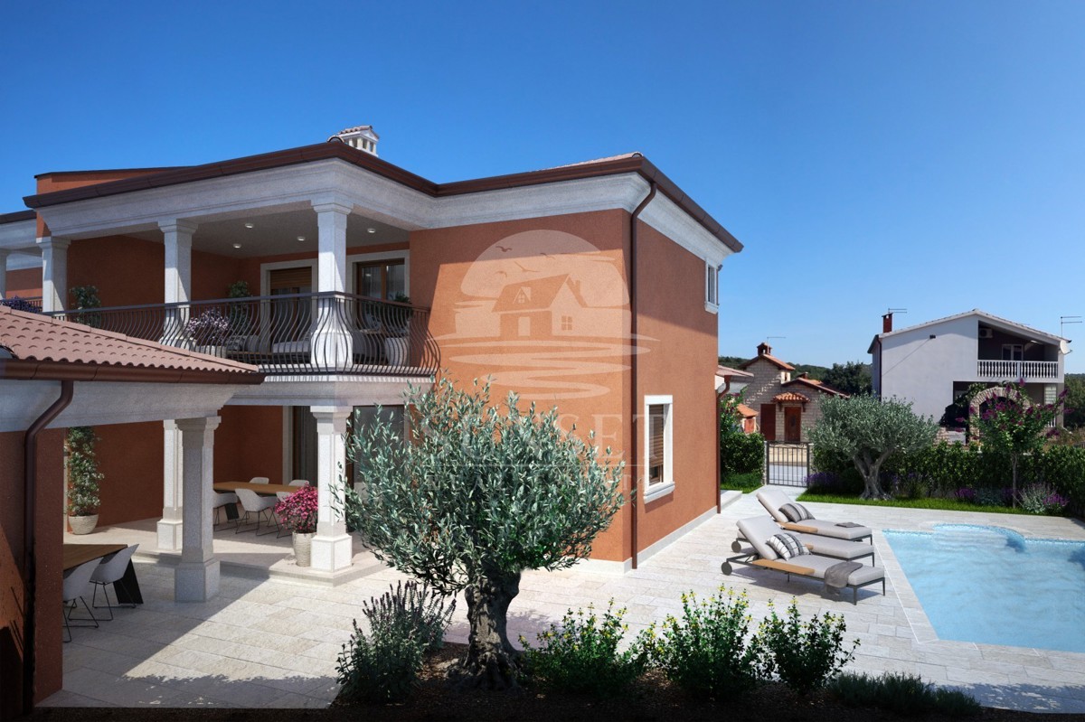 MODERNA DVOJNA HIŠA VRHUNSKE KAKOVOSTI V OKOLICI MOMJANA