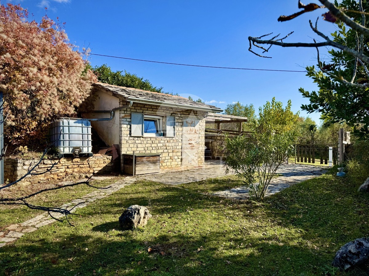 ČAROBNA VIKEND HIŠICA S POGLEDOM NA OPRTALJ – MIR, OLJKE IN ISTRSKI DUH